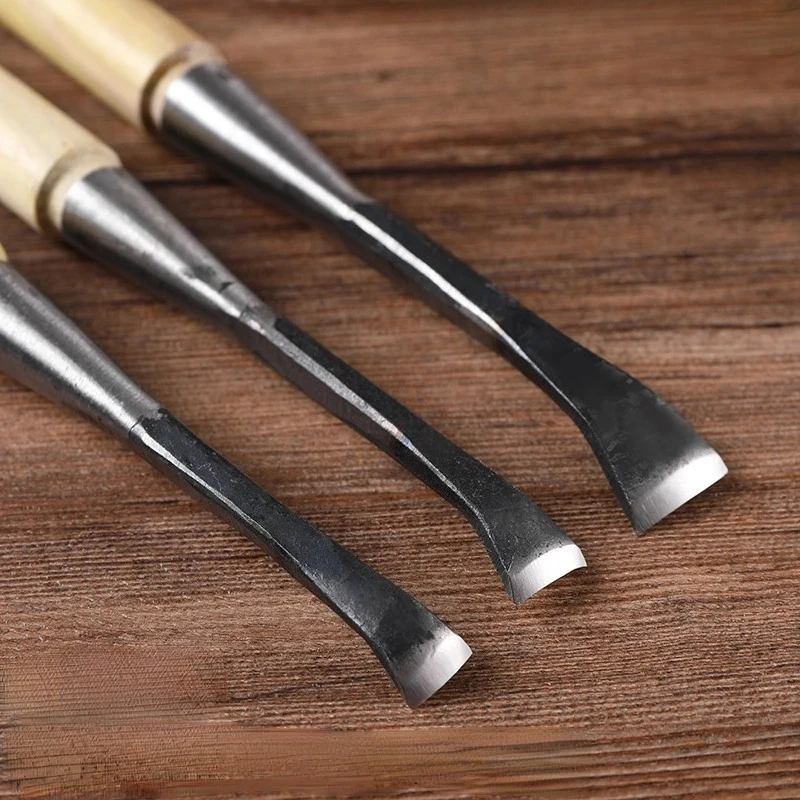 Blank Carving Knife Digging Spoons Chisel Circular Arc Knives Knockable Gouges for Carving Wood Tree Roots Carpentry Hand Tools