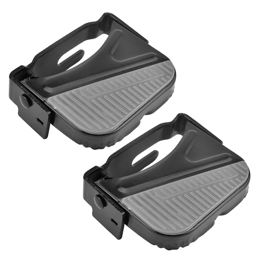 

2Pairs Bicycle Rear Seat Pegs Heavy Duty Steel Bike Rear Pedal Non-Slip Texture Replacement Part for Road Mountain Bike