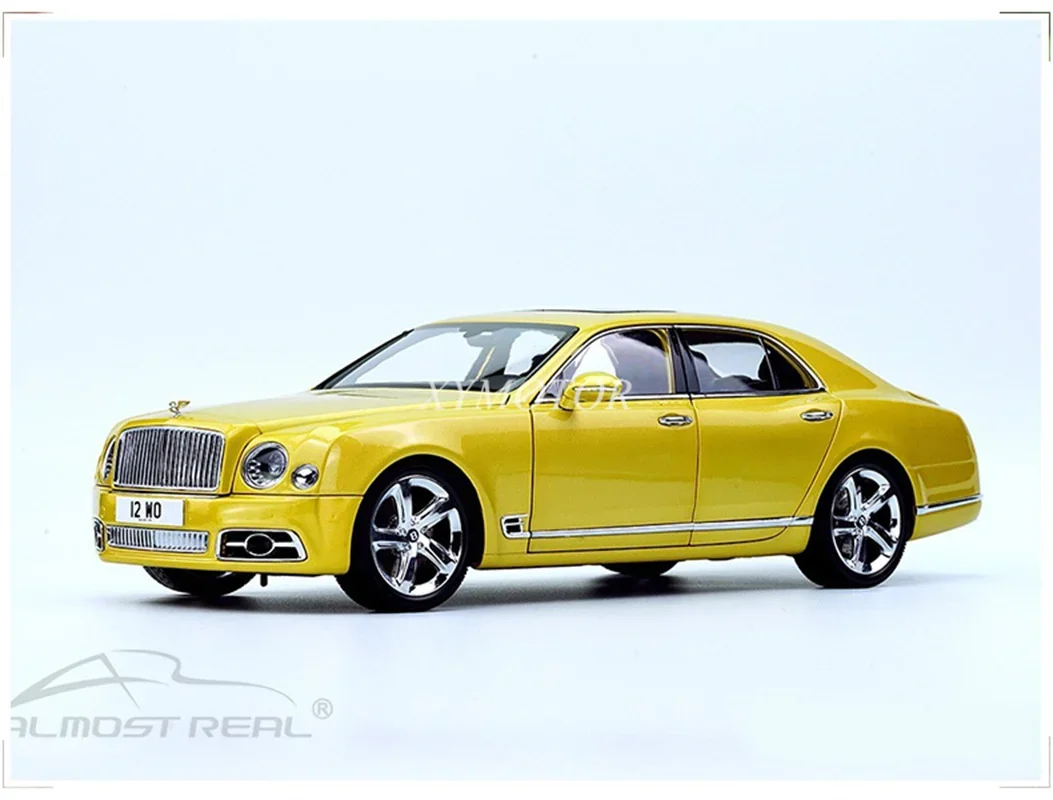 

Почти настоящий 1/18 для Bentley Mulsanne 2017, металлическая литая под давлением модель автомобиля, золотые игрушки, подарки, хобби, дисплей, коллекция украшений