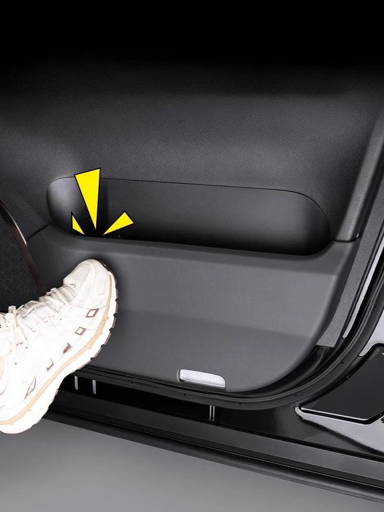 

Car Door Anti Kick Plate Leather Wrapped Anti-scratch Door Edge Protector for Toyta Alphard 40 Series 2024 2025 Accessories