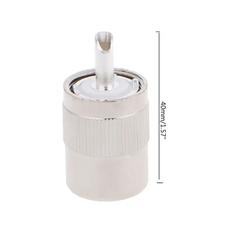 UHF Male PL259 Plug Solder RG8 RG213 LMR400 7D-FB Cable Connector Silver Drop Shipping