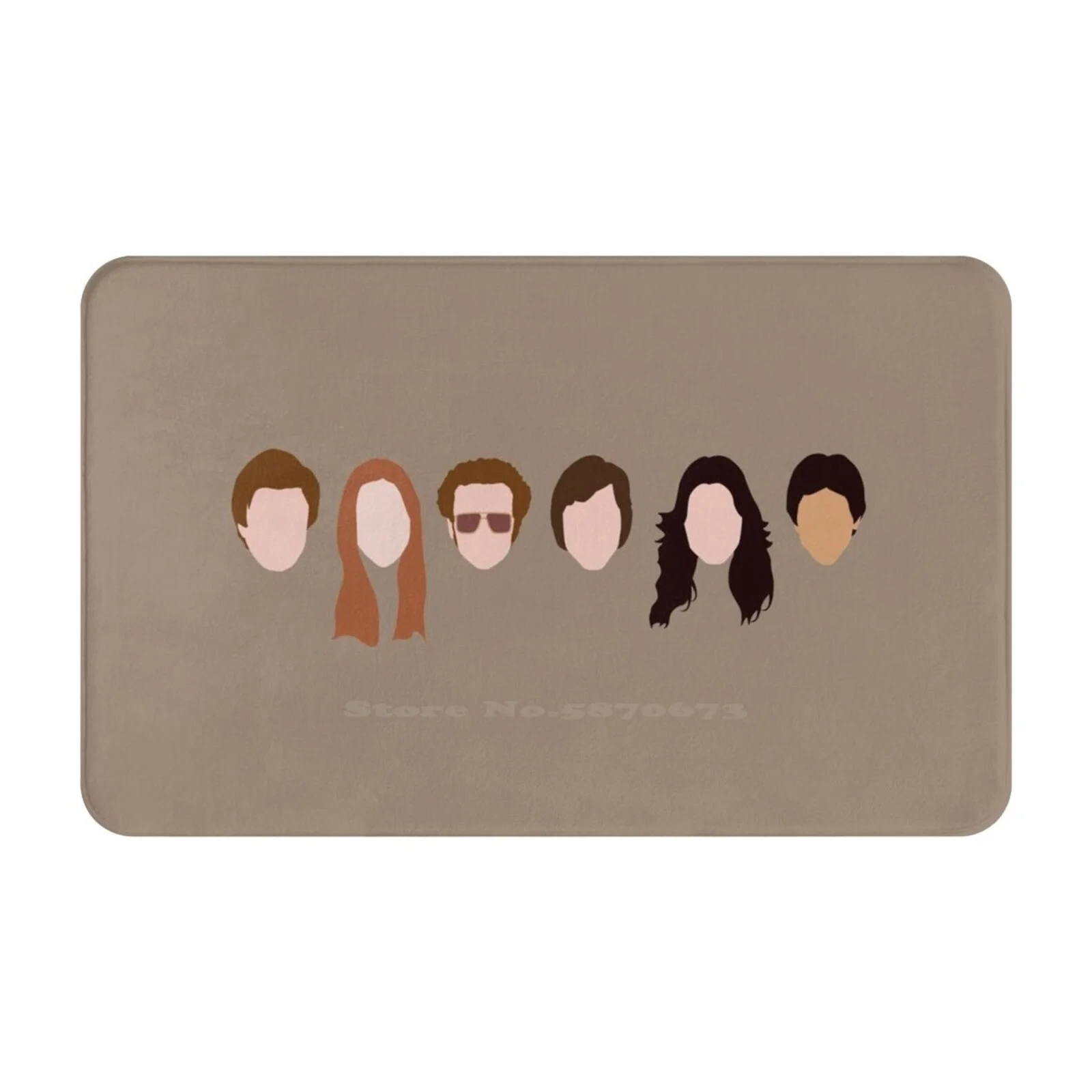 

The Gang ( That '70S Show ) Door Mat Foot Pad Home Rug That 70S Show Tv 1970S Eric Forman Kelso Steven Hyde