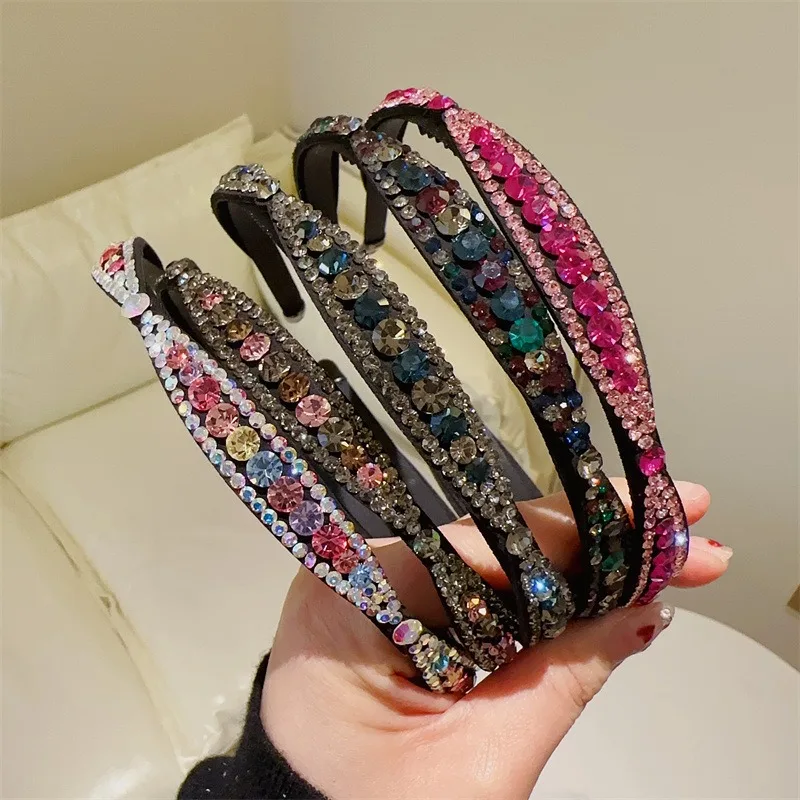 

Новая модная простая элегантная роскошная противоскользящая повязка на голову с жемчугом и зубцами, повязка для волос со стразами для женщин и девочек, головной убор для волос