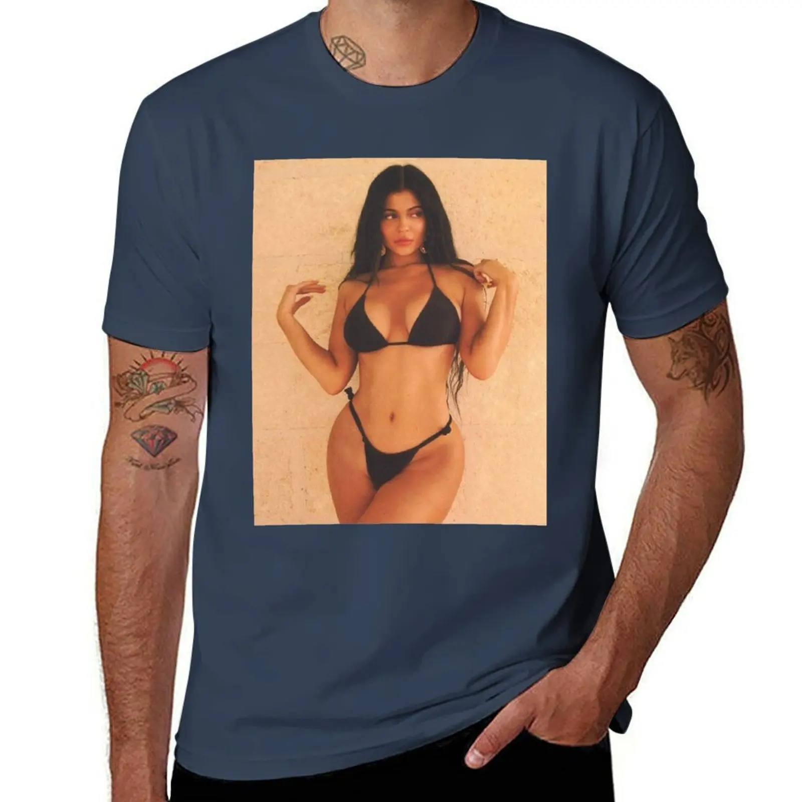 

jenner kylie T-Shirt Casual Graphic Print Tee