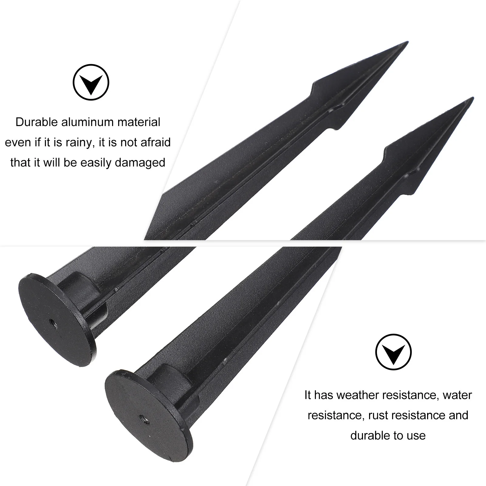 

4pcs Solar Lawn Lights Ground Spikes Aluminum Weather Resistant For Garden Landscape Outdoor Party Wedding Christmas