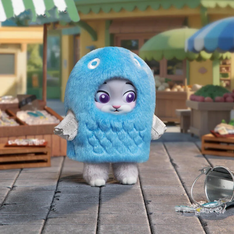 Nick Judy boîte aveugle Kawaii dessin animé fou Animal ville 2 déguisements jouets à la mode ornements pour filles décorations de bureau