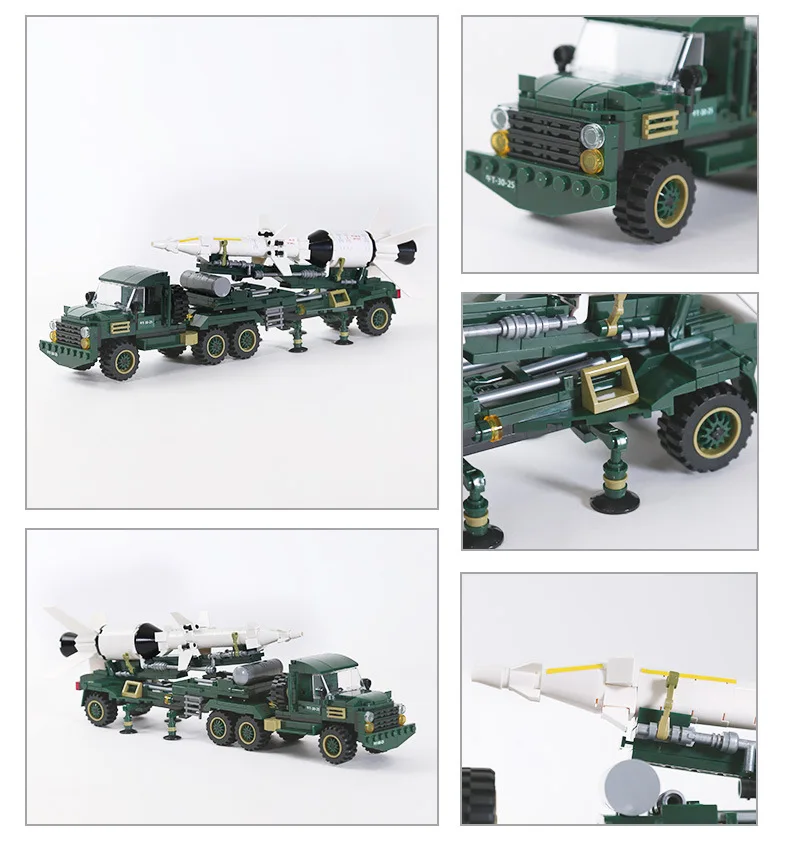 

Наборы моделей времен Второй мировой войны: современный военный конструктор, китайский ракетный комплекс для зенитной обороны, транспортное средство, строительные блоки, игрушки для подарков