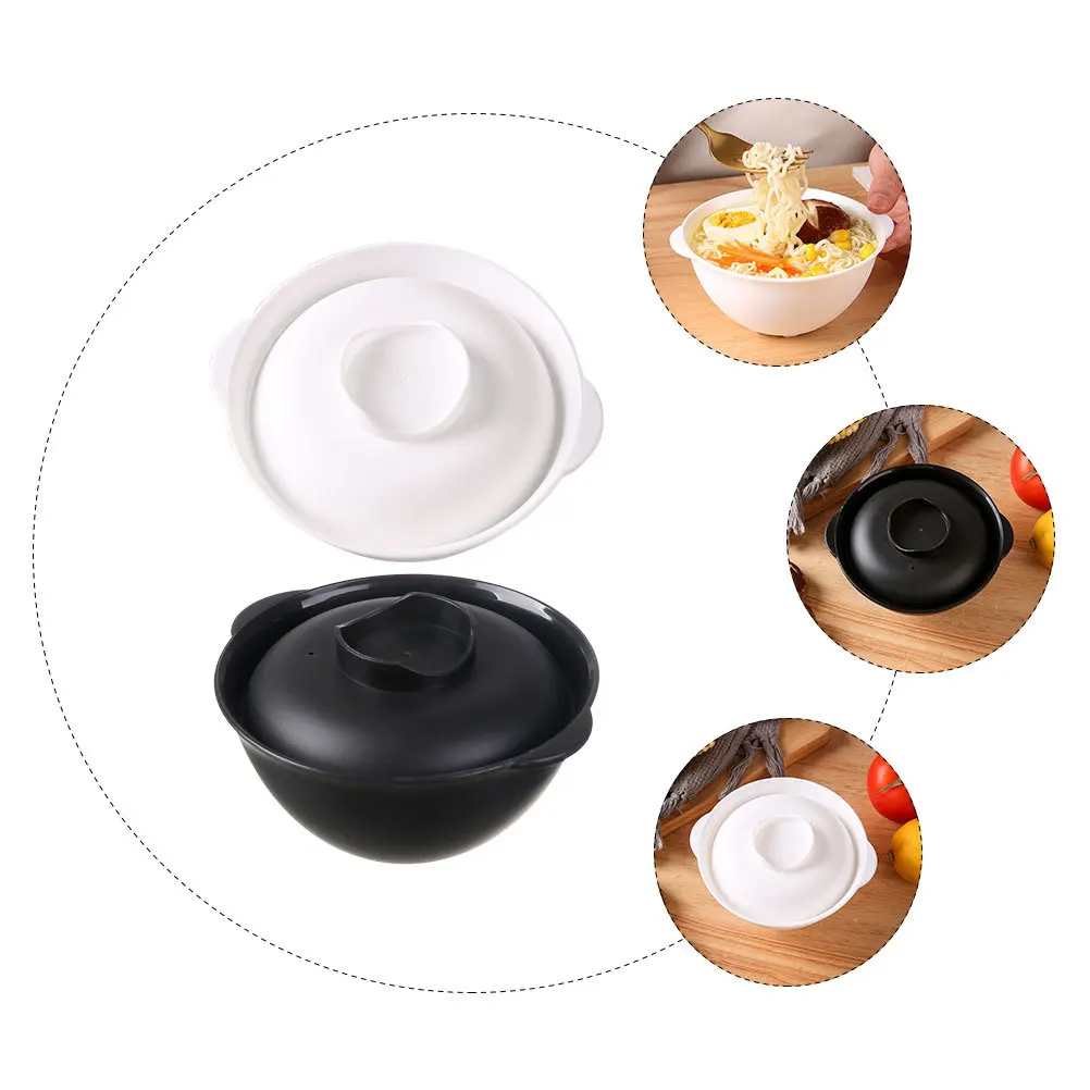 Cuenco para Ramen de estilo japonés, cuenco para sopa de fideos, apto para microondas para fideos instantáneos, ensalada de arroz, servicio de cocina, suministro de alimentos, 2 uds.