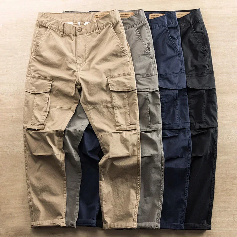 

Y2k Men's Cargo Pants Outdoor Street Fashion Slacks Baggy Joggers Hiking Korean Style New in Long Loose Vintage Trousers for Men