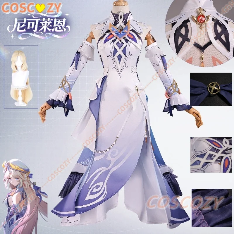 

Николь Рейин Косплей Костюм Парик Genshin Impact Униформа Хэллоуин Карнавал Вечеринка Рождественская Игра Ролевая Одежда Одежда для Женщин