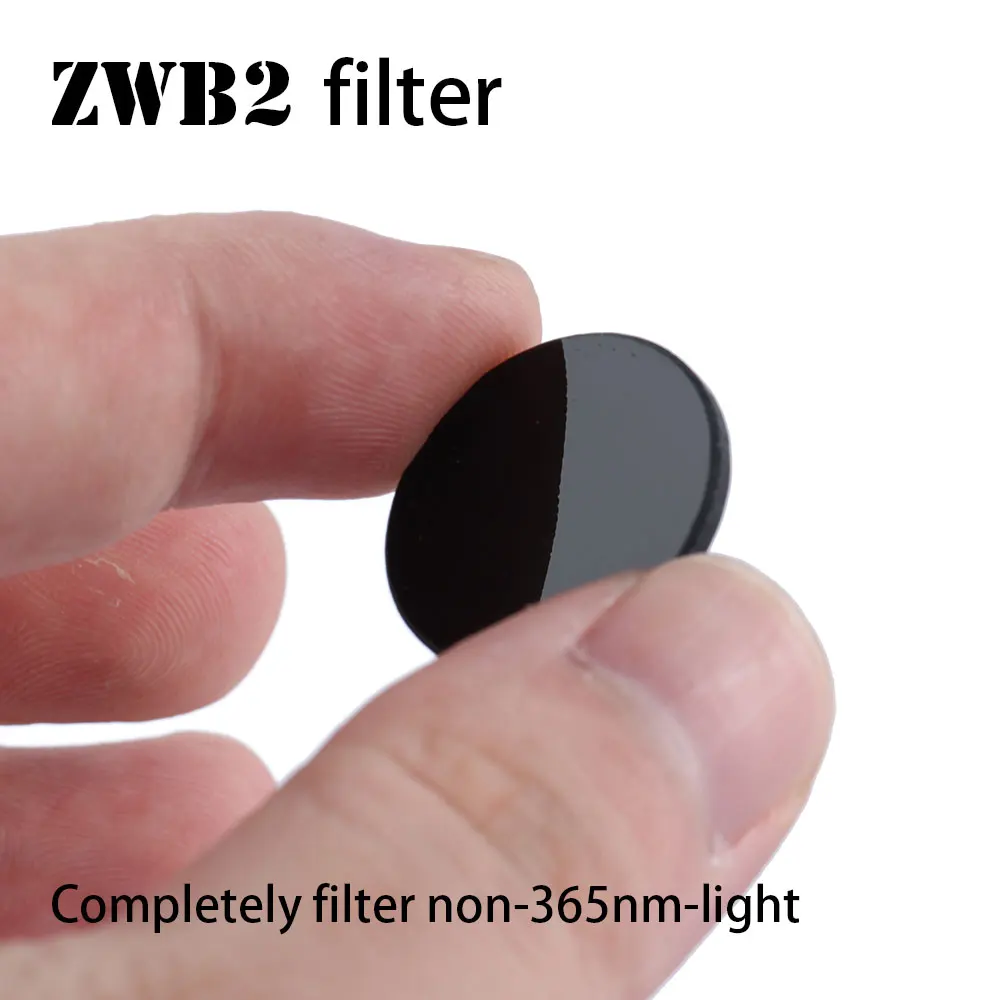 Convoy ZWB2 Filter for S2 S2+ Flashlight Diameter 20.5mm Filter Visible Light Thickness 2mm Suitable for 365nm UV