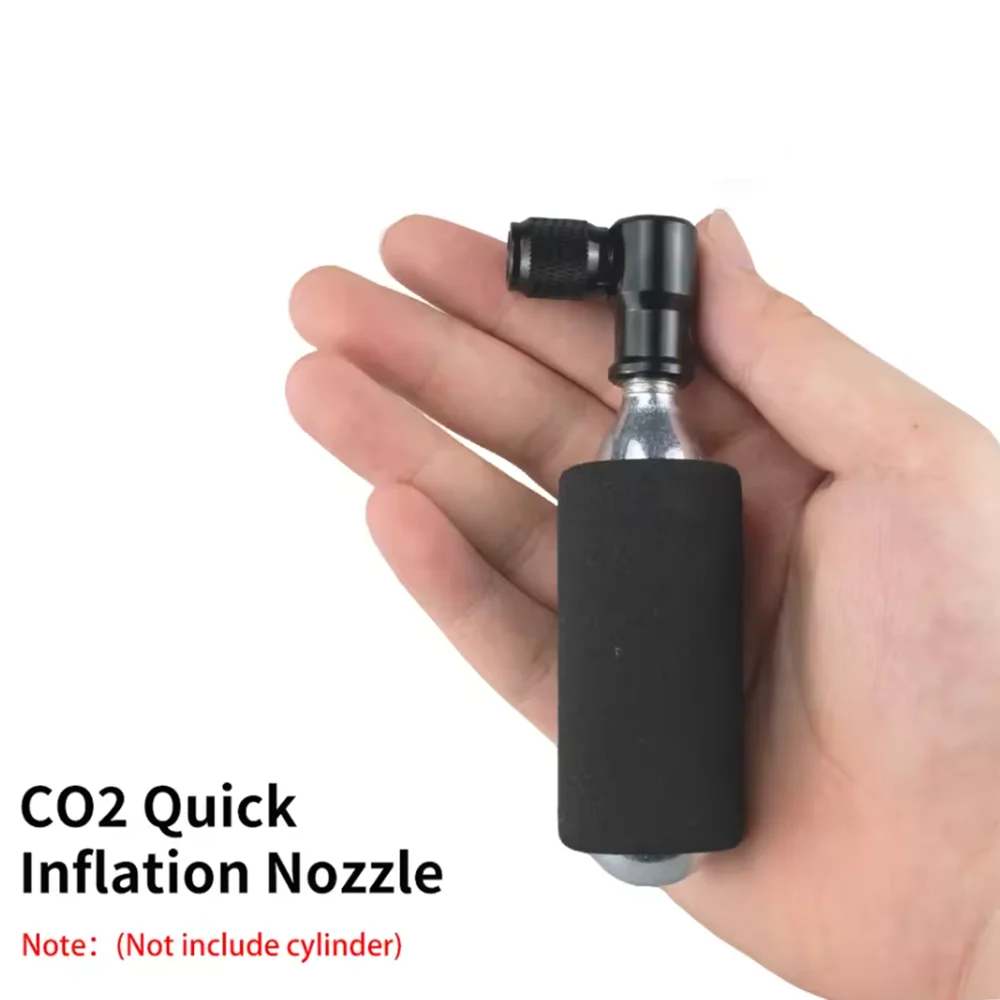 Portable CO2 Pump Aluminum Alloy Bicycle Pump Inflator For Schrader Presta Adapter Safety Automatic Mini Hand Pump