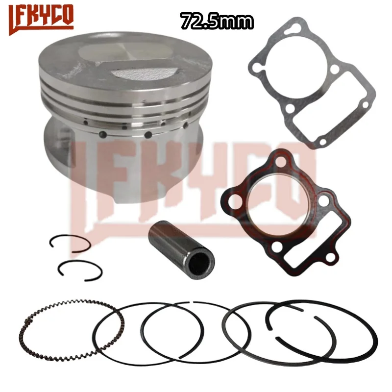 Engine Parts 72.5mm Big Bore Piston for Zongshen Honda CG250 CG 250 To CG300 Cylinder Pin 16mm Rings Kit Motorcycle Accesories