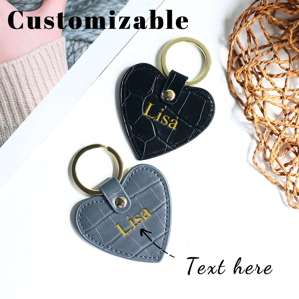 

Индивидуальное имя, текстура крокодила, искусственная кожа, сердце, многоцветный простой автомобильный брелок, аксессуар для сумки-подвески