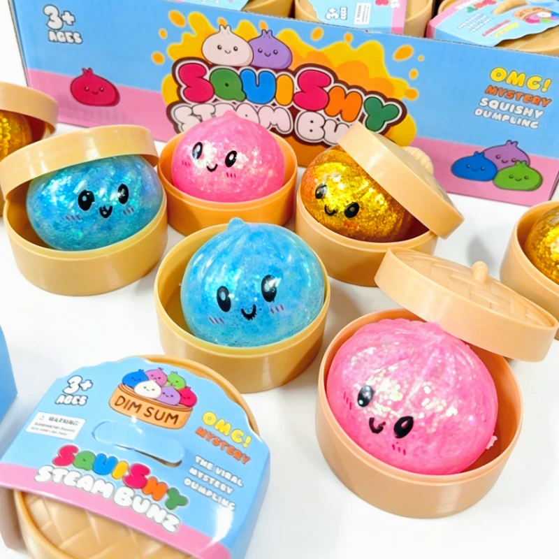 Bunte Simulierte Knödel-Überraschungsbox Squishy Spielzeug - Entspannendes Antistress-Quetschspielzeug, Stimmungsverstärker, Angstlöser