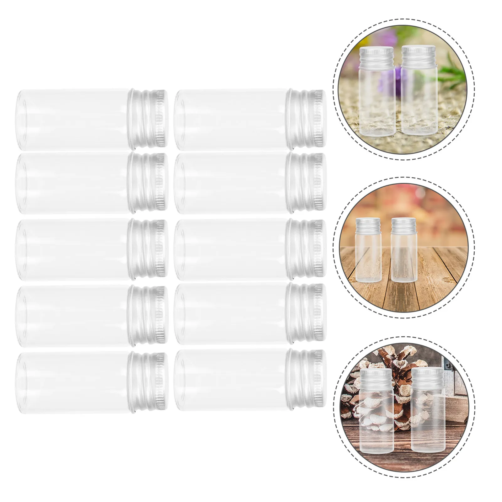 

10Pcs Medical-Grade Glass Bottles 10Ml Leak-Proof Travel Vials for Essential Oil Sample Containers Mini Liquid