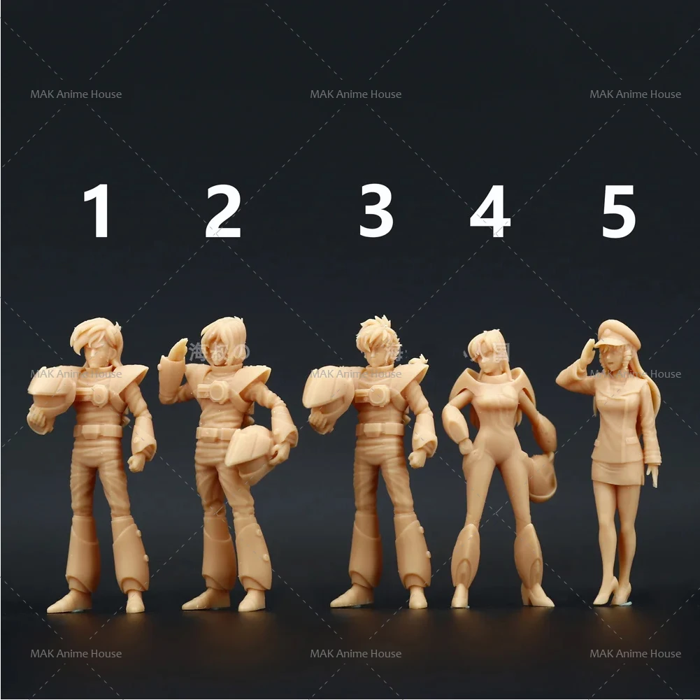 3D Printed Miniatures 1/64 1/43 Unpainted Female soldier Sand Table Model Scene Decoration Creative Camera Car Toys