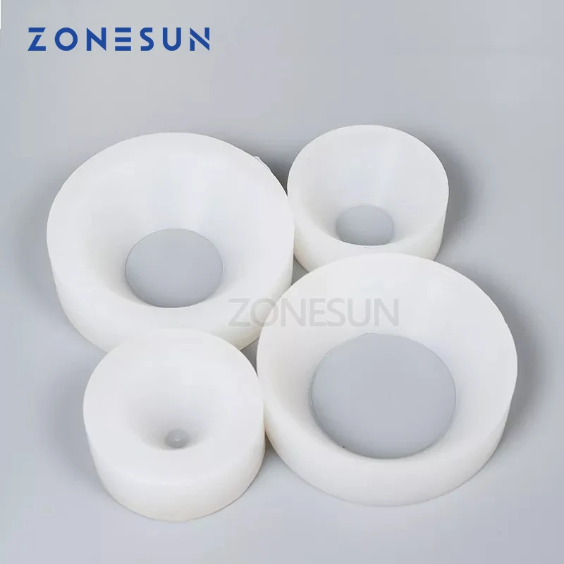 ZONESUN Cap Screwing Chuck Plastic Bottle Cap Adoptor of Capping Machine Silicone Capping Chuck Rotary Capping Machine 10-50mm