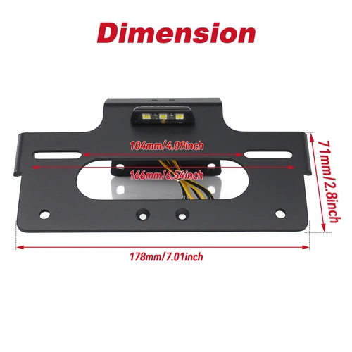Imagen 2 del producto Ajuste para Yamaha YZF-R3 MT25 MT-03 2015-2025 YZF R25 2014-2024 kit eliminador de guardabarros de placa de matrícula trasera de motocicleta negro