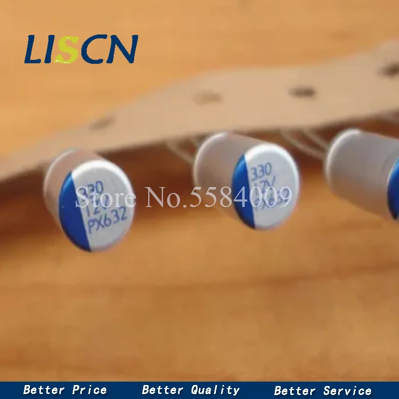 

5PCS 12V330UF solid-state capacitor PX with low ESR can replace 16V330UF 12V