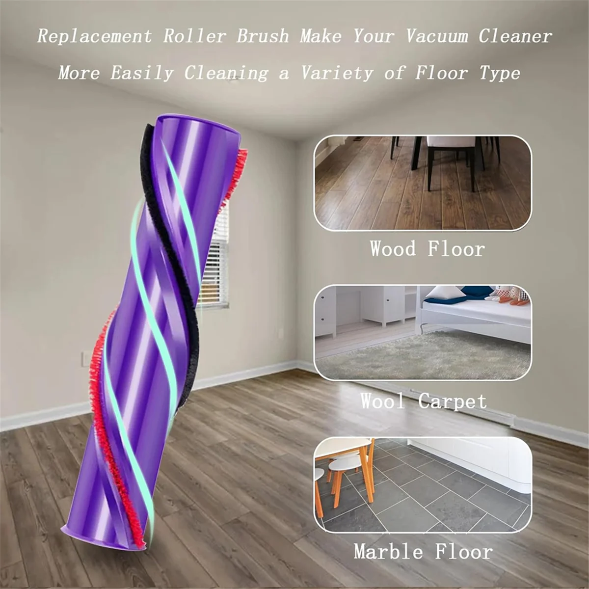 Pengganti Batang Gulung Sikat Rol untuk Penyedot Debu Dyson V10 Bagian Vakum Sikat Lantai Listrik Penggerak Langsung 969331 -01 # MAYA