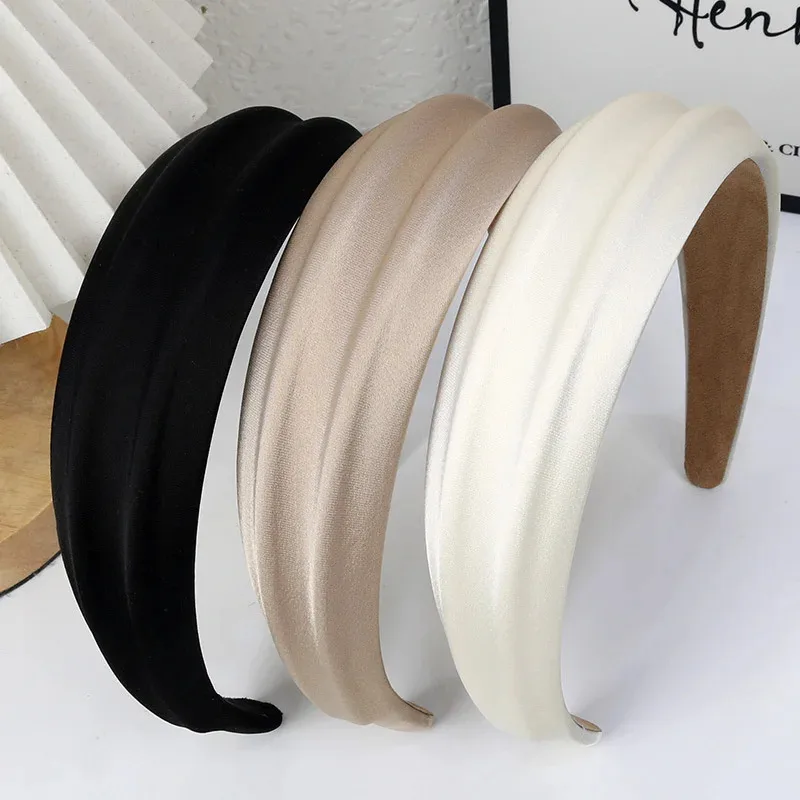 

Fashion Simple Women'S High Cranium Satin Headbands Fashion Adult Versatile Hair Hoop Accessories Hair Accessories Female