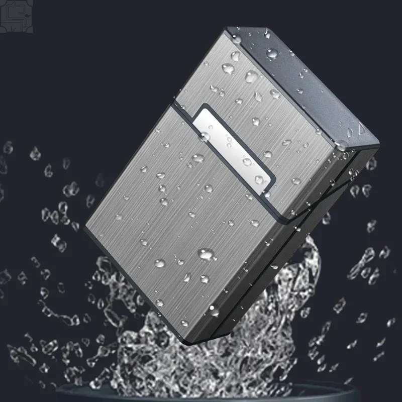 1 Stück Schlankes Aluminium-Zigarettenetui King Size Tabak-Aufbewahrungsbox Wasserdichter Zigarrenhalter Raucherzubehör Outdoor-Tragetasche Geschenk