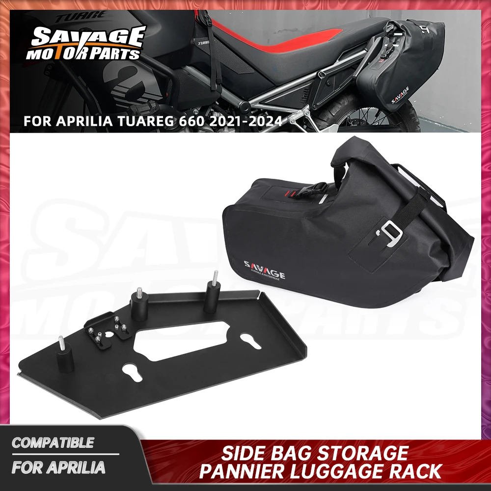 

For Aprilia Tuareg 660 2024 Saddlebag Luggage Rack Mount Bracket Motorcycle Accessories Storage Bag Side Box Soft Bags Pannier