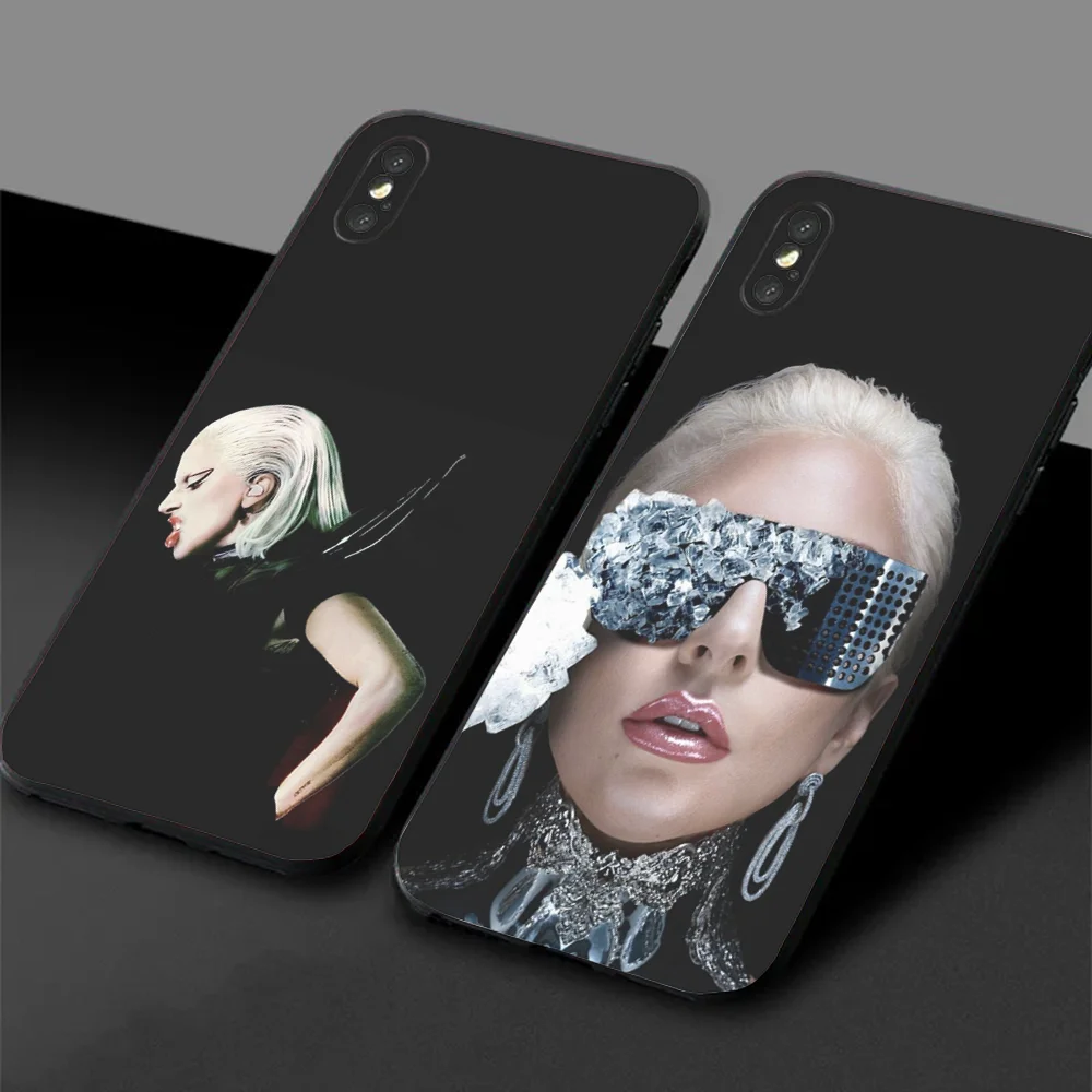 Singer Phone Case For Samsung S24,23,22,30,21,10,9,Ultra,Plus,Lite,FE,5G L-Lady Gaga Black Soft Case