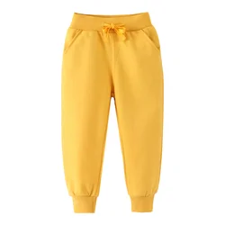 Jumping Meters 2-7T pantaloni gialli per bambini pantaloni pianura vendita calda ragazzi ragazze pantaloni della tuta bambini pantaloni della tuta