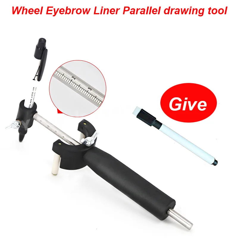 1Pcs New Parallel Scriber Wheel Eyebrow Rib Line Car Sheet Metal Dent Repair Tool 0-22mm Adjustable Repair Paint Panel Surface