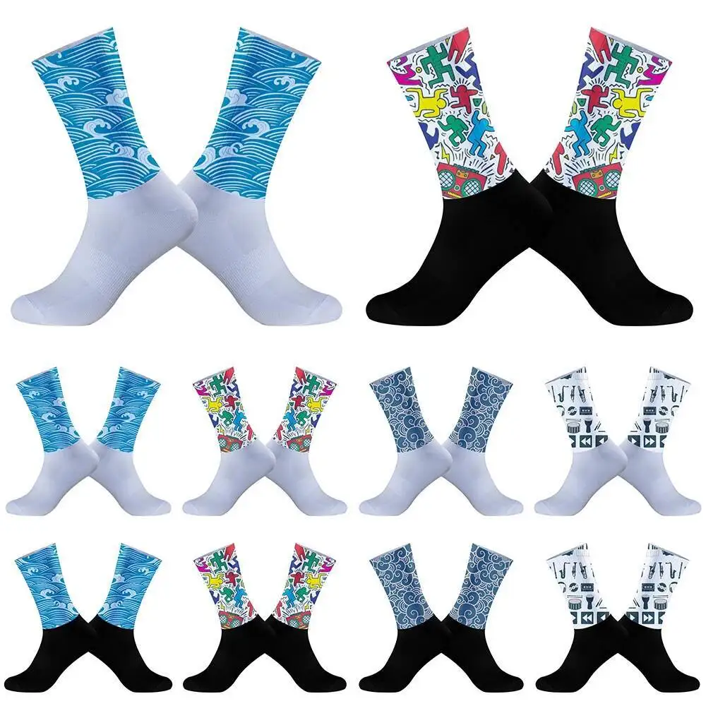 

Team 2024, новые летние профессиональные велосипедные противоскользящие силиконовые носки, спортивные носки для шоссейного велосипеда