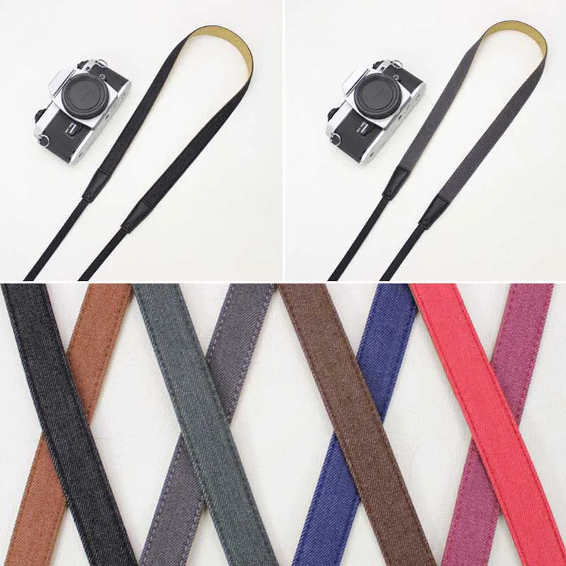 Camera Shoulder Neck Strap Belt Anti-Slip Adjustable Cotton Leather Strap For Sony/ Nikon SLR Cameras Strap Camera Accessories