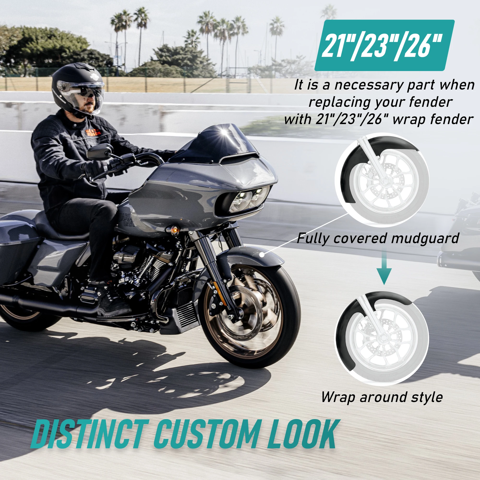 Touring Front Fender Spacer Mount Bracket for 21