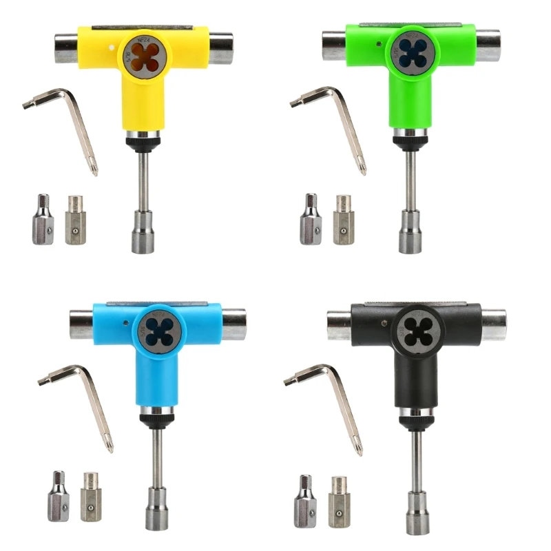 Skateboard Tool Roller Skate Scooter Adjusting T-Wrench Longboards Repair Tools R66E