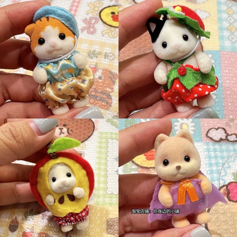 

В наличии оригинальные Сильванские семейные кролики Grove, семейный кукольный домик, овца, рождественская девочка, флокированная кукла, украшения, украшения