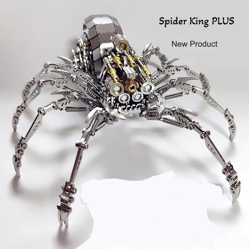 

DIY 3D Metal Puzzle Kit for Adults - [Spider King] Building Model - Challenging Assembly Craft - Desk Home Office Decor Gift