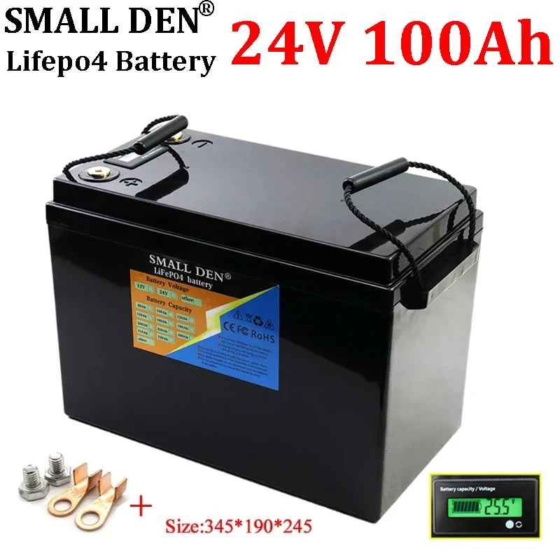 24 В 100 Ач Lifepo4 аккумулятор 8S 2500 Вт Высокомощные ячейки для скутеров с BMS 29,2 В Солнечная тележка для гольфа RV Светодиодная лампа для инвалидной коляски Бесплатно налог
