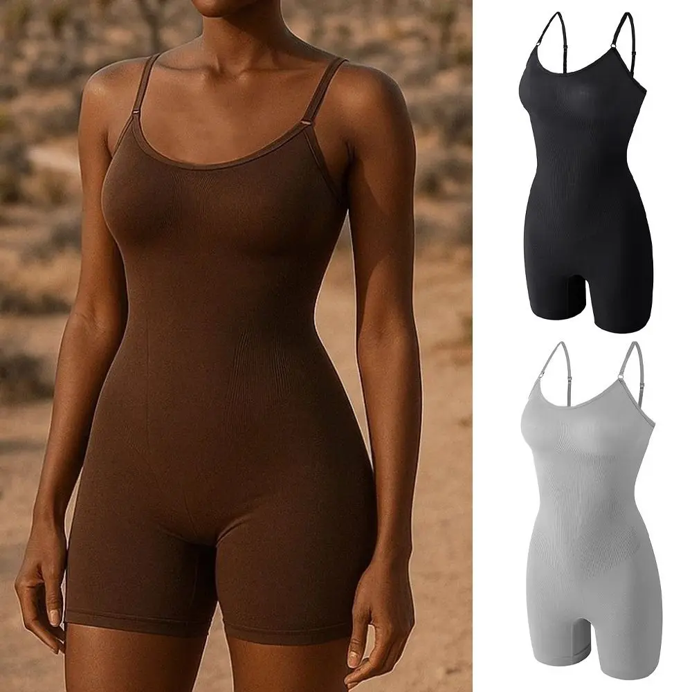 Leggings de fitness feminino yoga bodysuit shorts fino ajuste cintura alta feminino macacão roupas esportivas respirável elástico