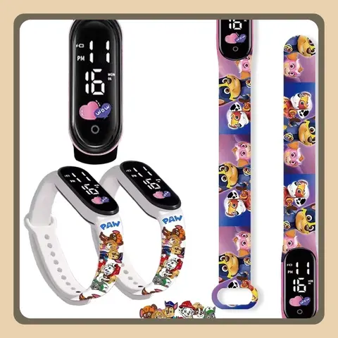 Waterproof Children LED Watch Casual Fashion Sport Bracelet Girls Boys Watches Silicone Smart Touch Screen Kids Electronic Watch