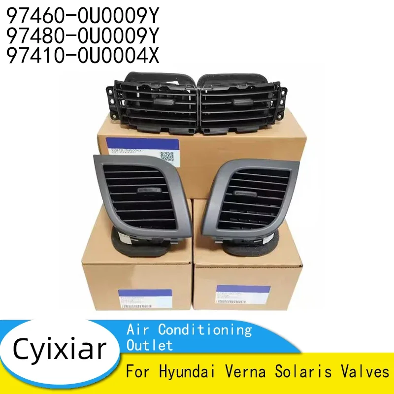 

New Original AC Center Air Duct Vent Nozzle Air Conditioning Outlet 97410-0U0004X For Hyundai Verna Solaris Valves