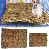 Rabbit Grass Chew Mat Small Animal Natural Soft Grass Hamster House Guinea Pig Cage Bed House Pad Hamster Accessories