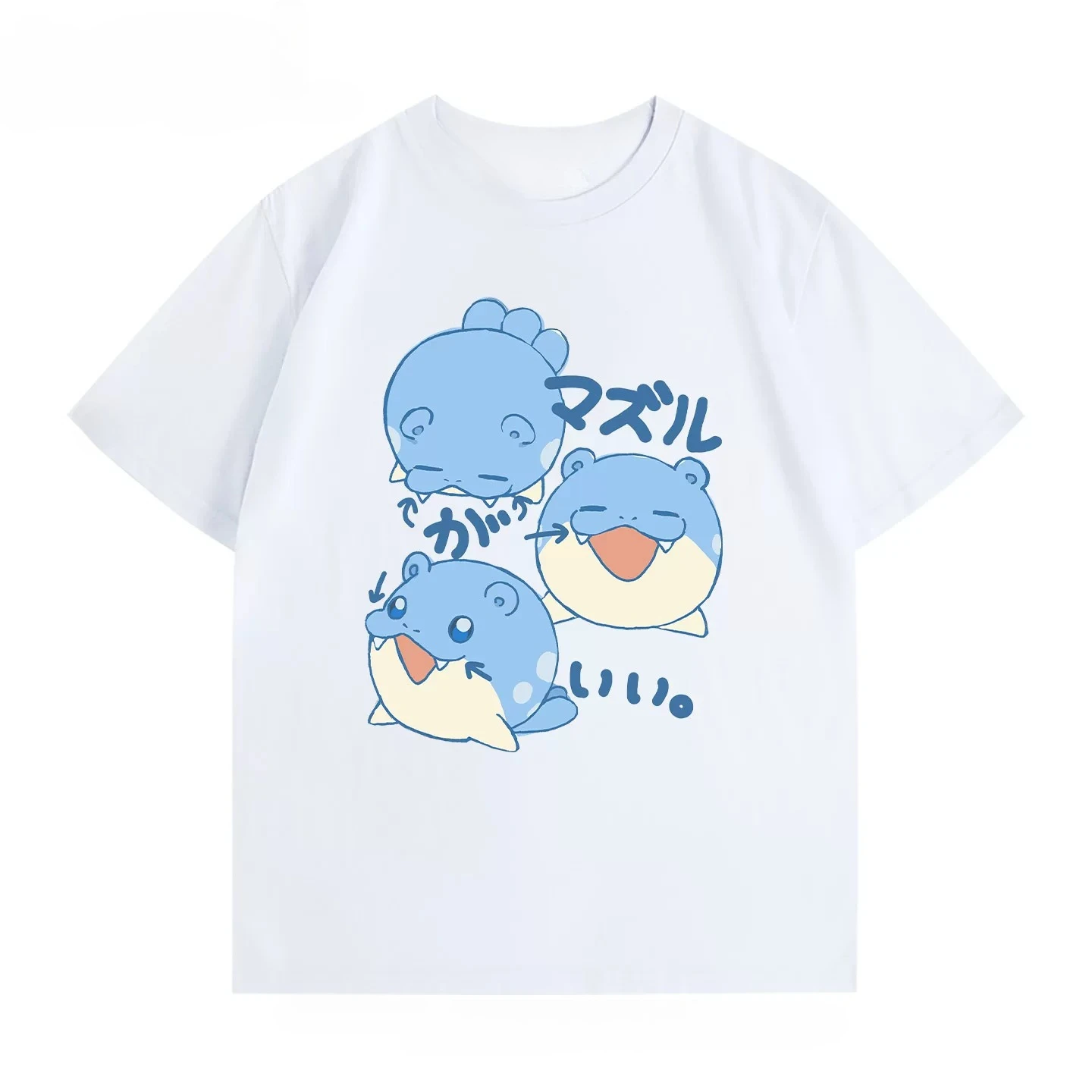 Bandai Licensed Pokemon Tee Men's Women's Black Retro Cool Graphic Art Print Oversized Short Sleeve Streetwear Top Y2k