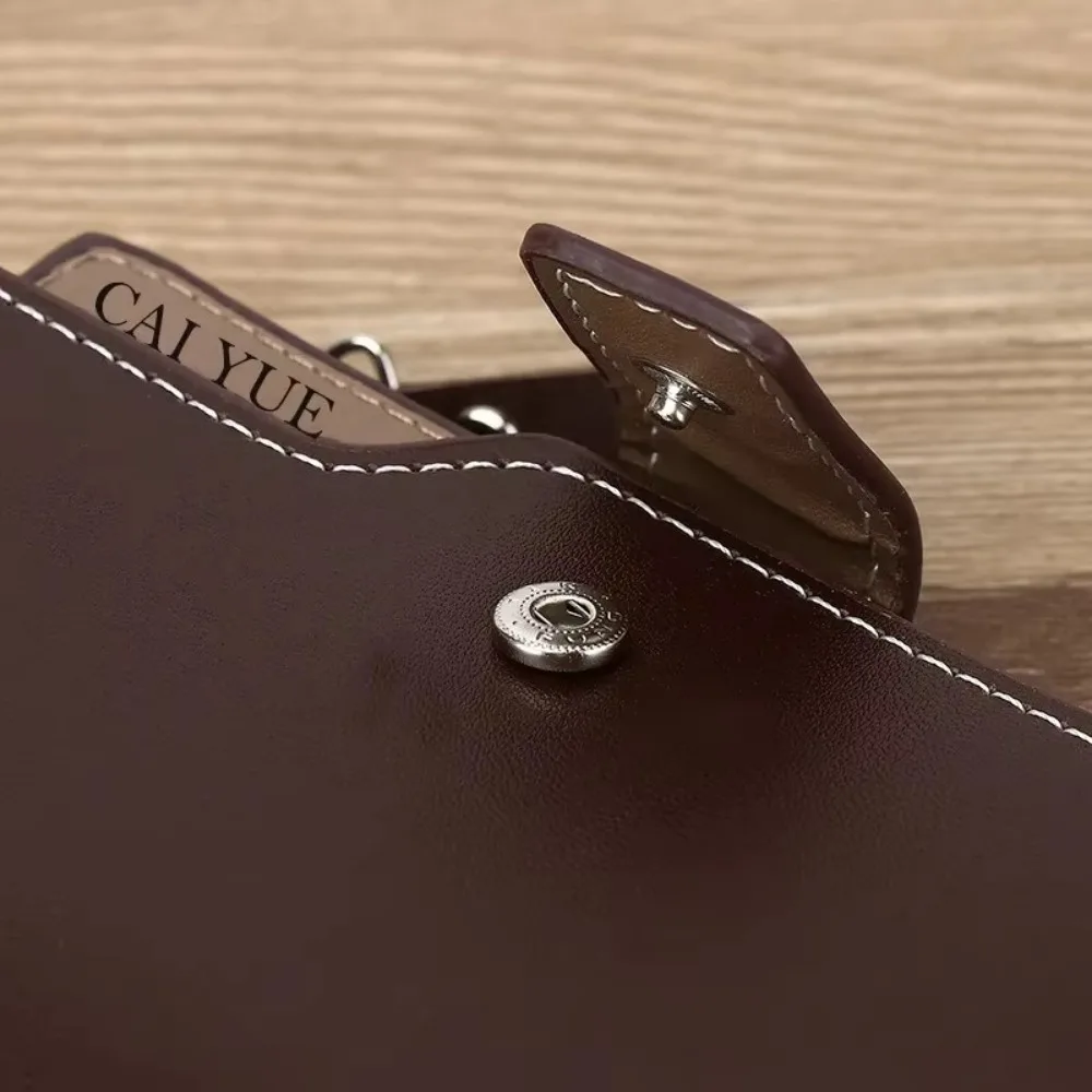 

Luxury Short Men Tri- Fold Wallets PU Leather with Zipper Coin Purse Multifunctional Buckle Photo Card Holder Man Purses Wallet
