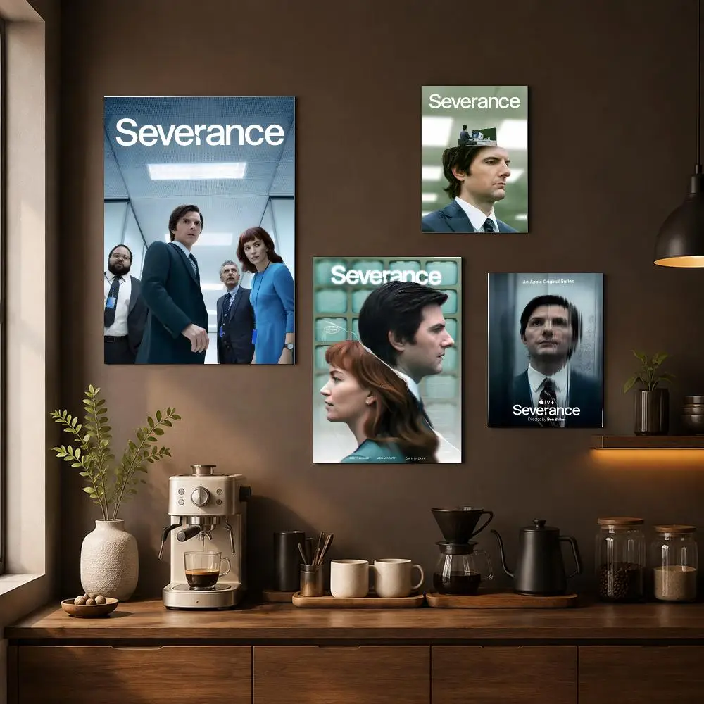 S-Severance Movie Poster HD Art Sticker Self Adhesive For Playroom Bedroom Hallway Home Wall Art Decor Gift