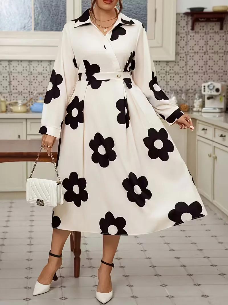 فساتين نسائية كاجوال ماكسي منقطة سادة رقبة على شكل V بدون أكمام وأكمام قصيرة فستان طويل مع جيوب #4