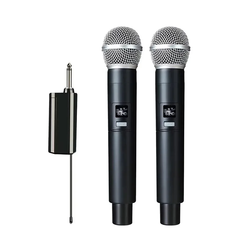 Professional dynamic wireless heart-shaped plastic KTV microphone handheld stage performance family karaoke