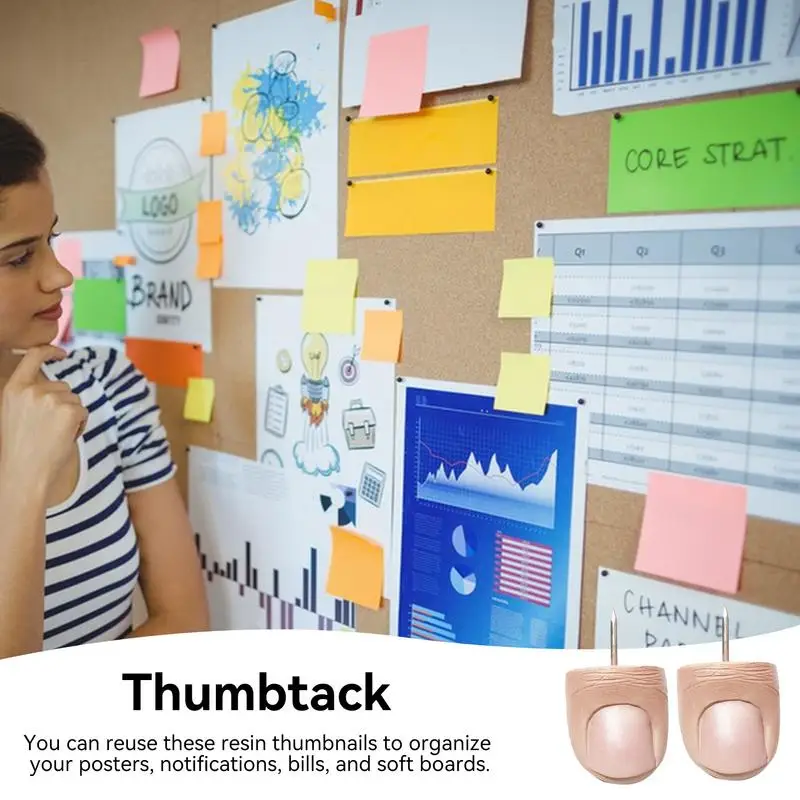 Tacks For Wall Pin Tacks Wall Pin Poster Pins Funny Push Pins Thumb Tacks 2 Pcs Thumb Shape Wall Tacks For Corkboard Map