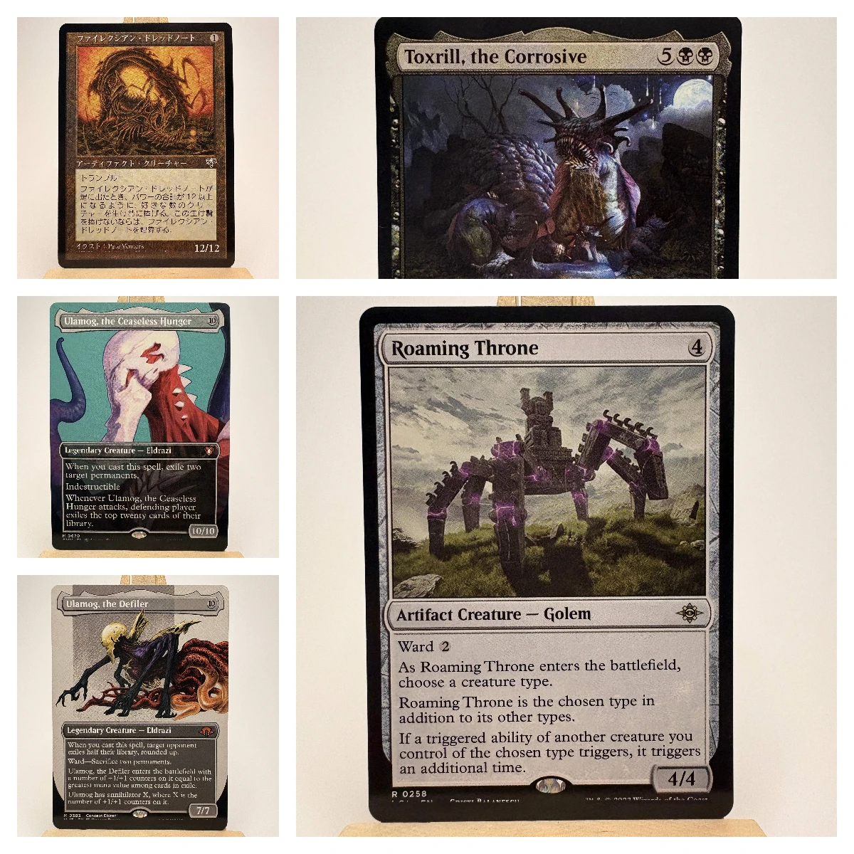 Eldrazi y Tribal Staples, Proxy Mágico, Dragón de Cobre Antiguo, Dreadnought Phyrexian, Ouroboroid, Cartulina Negra Alemana