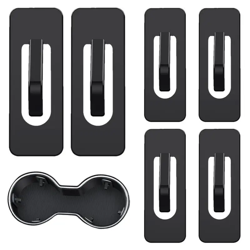 Limitador de soporte de taza de coche, almohadilla de límite de ranura de taza de agua automática, Clip de fijación autoadhesivo, compartimento de botella, limitador de deslizamiento, 6 piezas